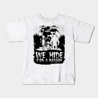 Alien And Bigfoot Moon Kids T-Shirt